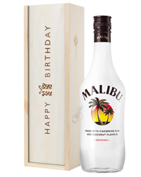 Malibu Birthday Gift In Wooden Box